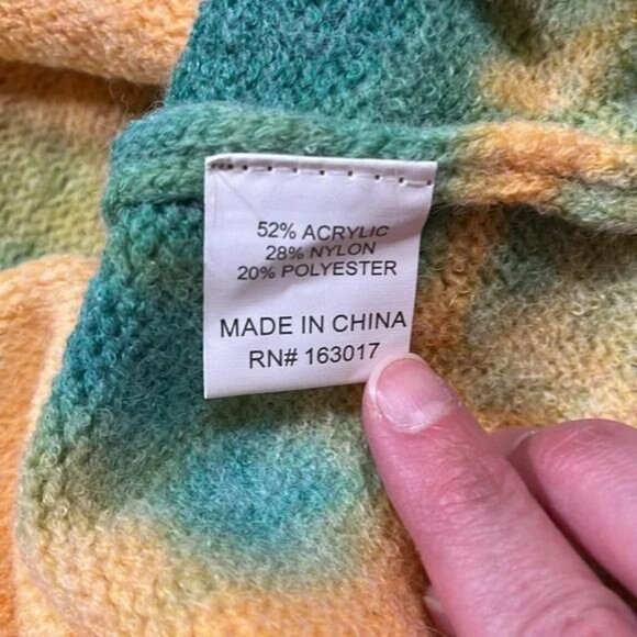 Princess Polly Sofie Tie-Dye Sweater EUC Size Large L XL Orange Green Pullover - Picture 7 of 9